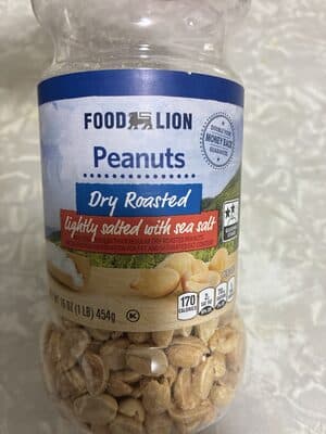 Dry Roasted Peanuts, Lightly Roasted