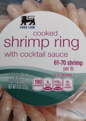 Cooked Shrimp Ring with Cocktail Sauce