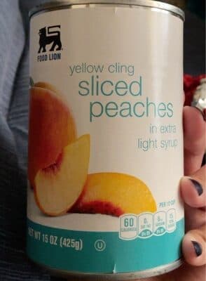 Yellow Cling Sliced Peaches In Extra Light Syrup