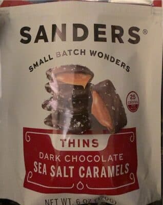 Dark Chocolate Sea Salt Caramels Thins
