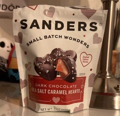 Dark Chocolate Sea Salt Caramel Hearts