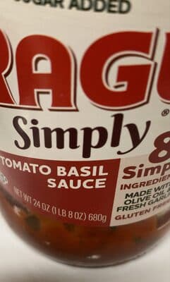 Simply 8 Tomato Basil Sauce