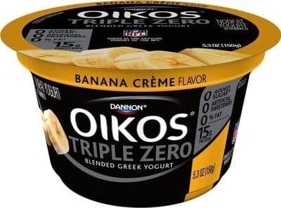 Banana Creme Flavor Triple Zero Blended Greek Nonfat Yogurt