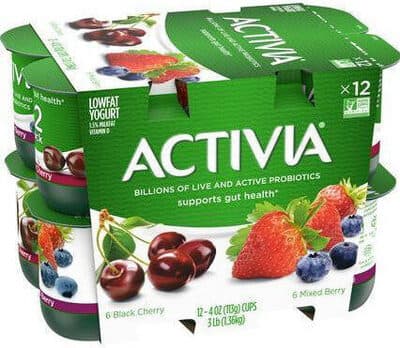 Lowfat Yogurt, Black Cherry, Mixed Berry