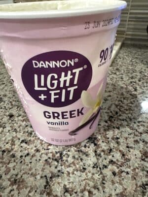 Vanilla Flavored Original Greek Nonfat Yogurt