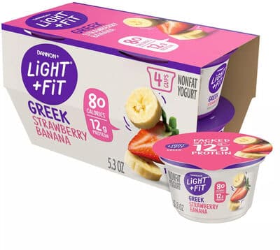 Strawberry Banana Flavored Greek Nonfat Yogurt