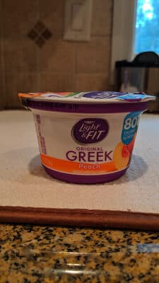 Peach Flavored Greek Nonfat Yogurt