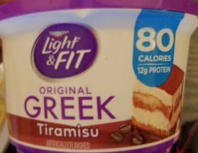 Tiramisu Flavored Greek Nonfat Yogurt
