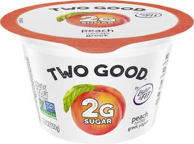 Peach Flavored Greek Lowfat Yogurt