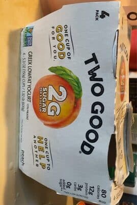 Peach Flavored Greek Lowfat Yogurt