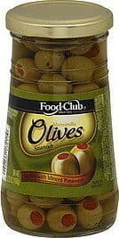 Spanish Manzanilla Olives Stuffed With Minced Pimentos
