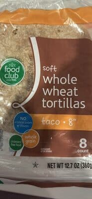 Whole Wheat Soft Taco Tortillas