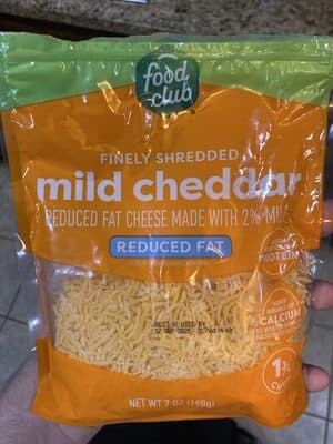 Reduced Fat Mild Cheddar Finely Shredded Cheese