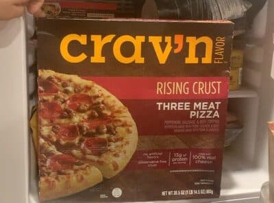 Three Meat Pepperoni, Sausage & Beef Topping Rising Crust Pizza
