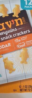 Cheddar Penguins Baked Snack Crackers