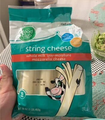 Mozzarella Whole Milk Low-Moisture String Cheese
