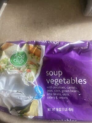 Soup Vegetables With Carrots, Potatoes, Green Peas, Corn, Lima Beans, Okra, Green Beans, Celery & Onions