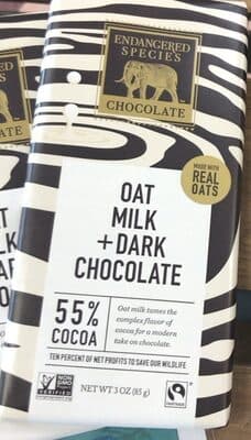 Oat Milk + Dark Chocolate 55% Cocoa Chocolate Bar