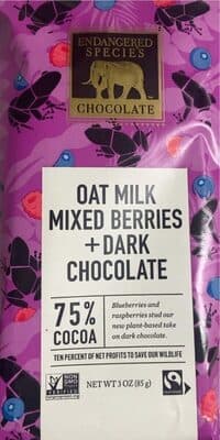 75% Cocoa Oat Milk Mixed Berries + Dark Chocolate