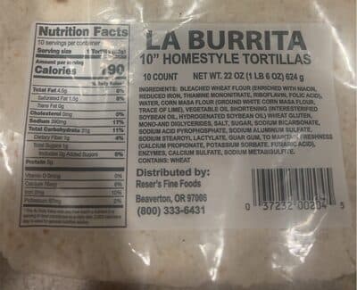 La Burrita Homestyle Tortillas