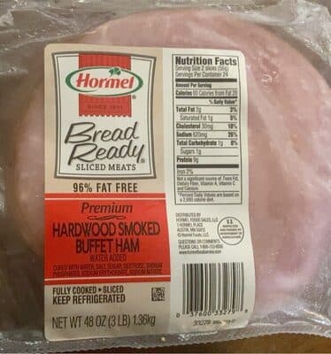 Bread Ready Sliced Meats Hardwood Smoked Buffet Ham