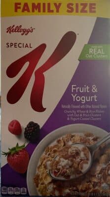 Fruit & Yogurt Flavored Crunchy Wheat & Rice Flakes With Oat & Fruit Clusters & Yogurt-Coated Clusters Cereal