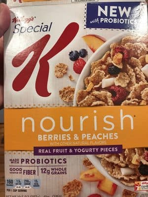 Berries & Peaches Real Fruit & Yogurty Probiotic Pieces Cereal