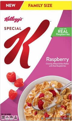 Raspberry Crunchy Wheat & Rice Flakes with Real Raspberry Pieces