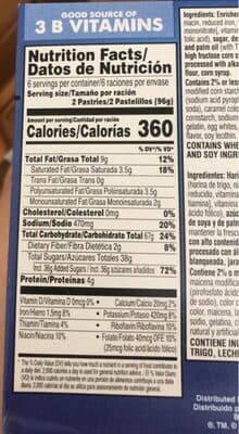 Frosted Cookies & Creme Flavored Toaster Pastries