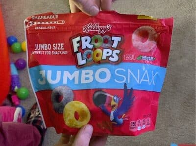 Natural Fruit Flavors Jumbo Snax Cereal