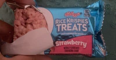 Strawberry Flavored Crispy Marshmallow Squares