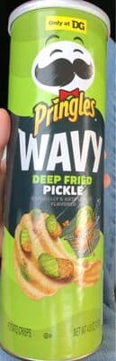 Deep Fried Pickle Flavored Wavy Potato Crisps