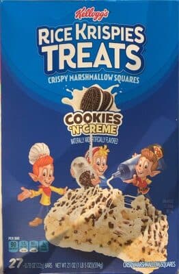 Cookies 'n' Creme Flavored Crispy Marshmallow Squares