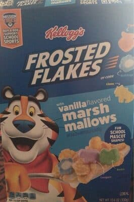 Frosted Flakes With Vanilla Flavored Marshmallows Cereal