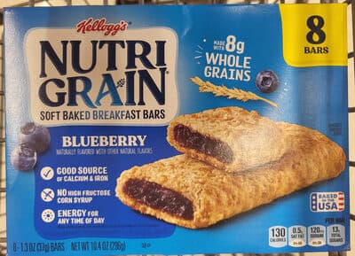 Blueberry Flavored Soft Baked Breakfast Bars