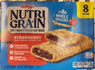 Strawberry Flavored Soft Baked Breakfast Bars