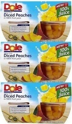 Yellow Cling Diced Peaches In 100% Fruit Juice
