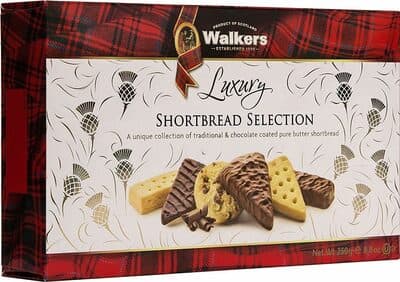 LUXURY PURE BUTTER SHORTBREAD SELECTION, TRADITIONAL, CHOCOLATE COATED