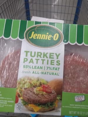 93% LEAN/7% FAT TURKEY PATTIES