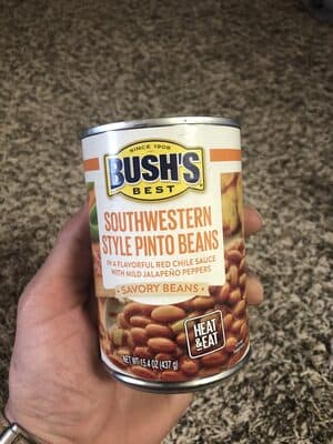 Southwestern Style Pinto in a Flavorful Red Chile Sauce with Mild Jalapeno Peppers Savory Beans