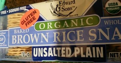 Organic Baked Brown Rice Snaps
