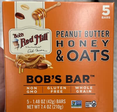 Bob's Bar Peanut Butter Honey & Oats