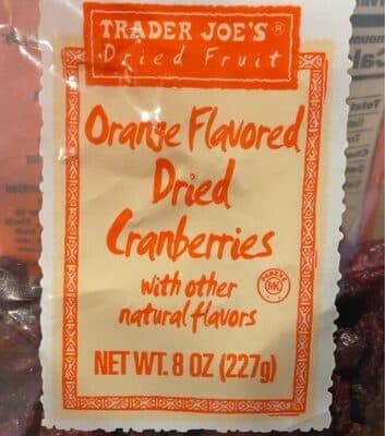 Orange Flavored Dried Cranberries