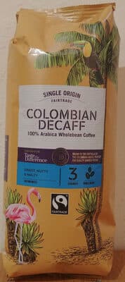 Decaffeinated Colombian Fairtrade coffee beans