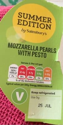 Mozzarella Pearls with Pesto