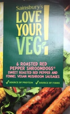 Roasted red pepper shroomdogs