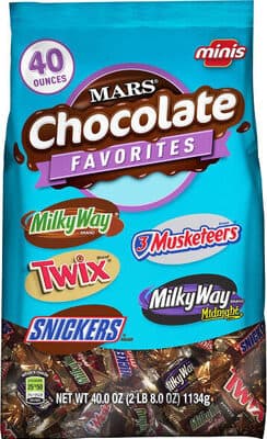 Snickers Twix Musketeers Milky Way