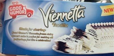 Vanilla Viennetta Flavored Creamy Vanilla Between Crisp Chocolatey Layers Frozen Dairy Dessert Cake