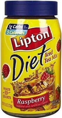 Raspberry Flavor Low Calorie Diet Iced Tea Mix