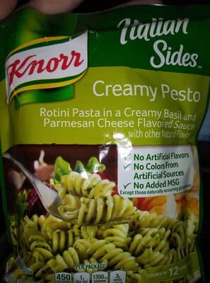 Pasta Sides Creamy Pesto
